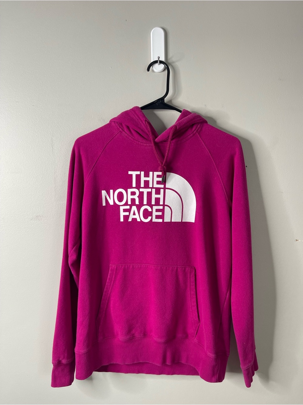 THE NORTH FACE Fuschia Pink Pullover Logo Hoodie Sweatshirt Sz S